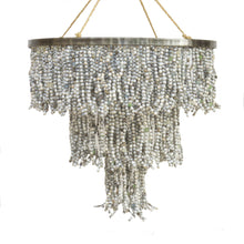 Load image into Gallery viewer, Grey Seed & Recycled Glass Chandelier - Small