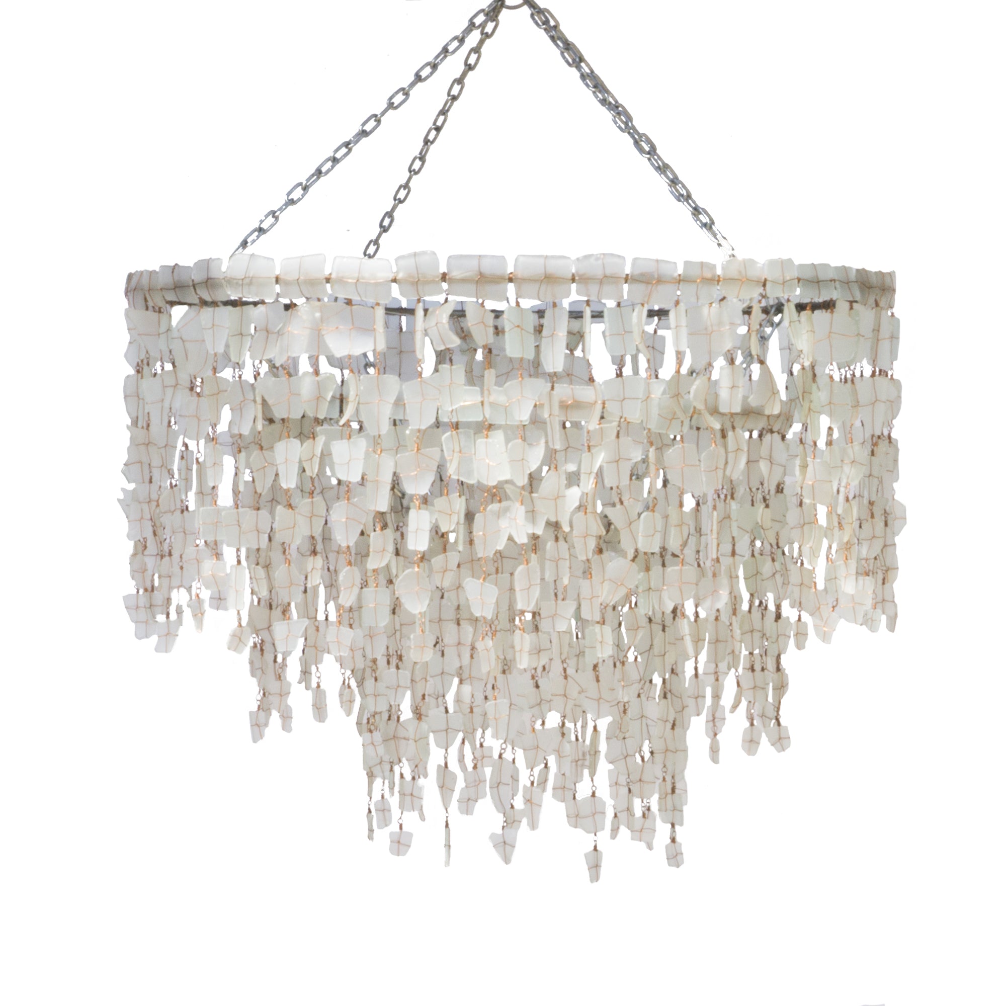 Tumbled Glass Chandelier - Large