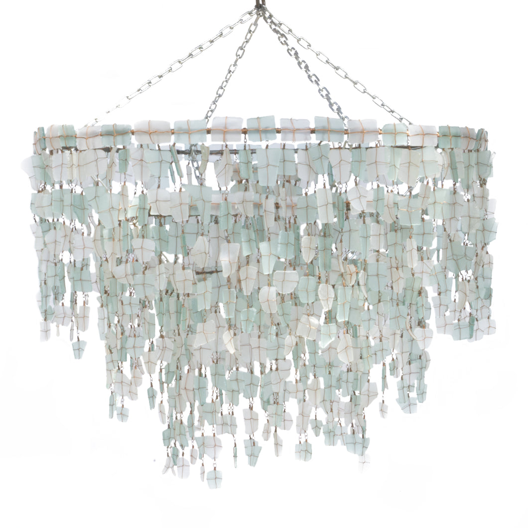 Tumbled Glass Chandelier - Large