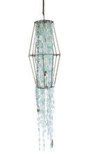 Load image into Gallery viewer, Wire Frame Tumbled Glass Pendant - Hexagon
