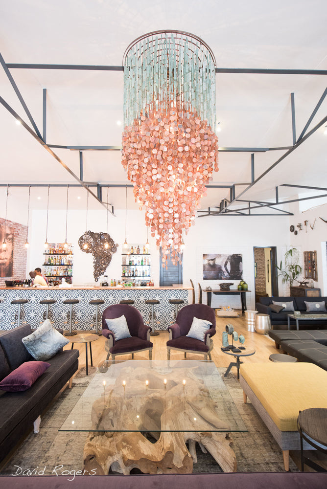 Copper Disk Statement Chandelier